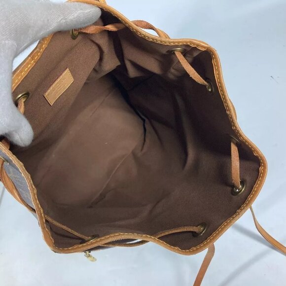 LOUIS VUITTON M40107 Monogram Sac Ado-Bosphore backpack bag Brown authentic - Picture 15 of 16